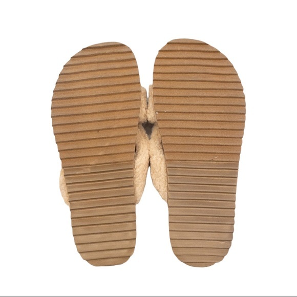 TREASURE & BOND Davina Faux Shearling Slide In Tan Camel Teddy - Picture 3 of 4